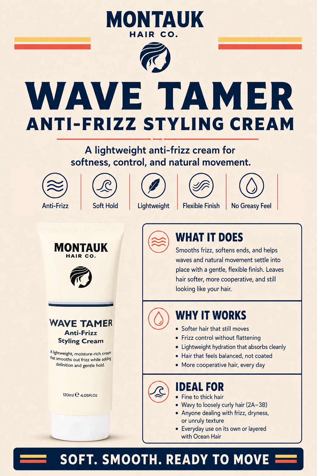 Wave Tamer Anti-Frizz Styling Cream - Travel Size
